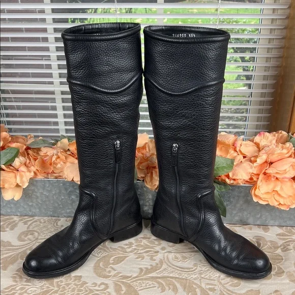 Gucci Black Leather Techno Horsebit Riding Boots Size 35.5 - Picture 8 of 17